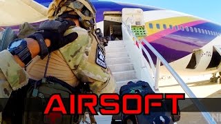 AIRSOFT AIRPLANE HOSTAGE RESCUE [upl. by Hsotnas]