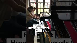 Franz Liszt  „HUNGARIAN RHAPSODY NO 2” arr F Bendel franzliszt dombrovapianoduo muzyka [upl. by Dibbrun]