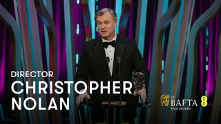 Christopher Nolan wins Director for Oppenheimer  EE BAFTA Film Awards 2024 [upl. by Agatha]