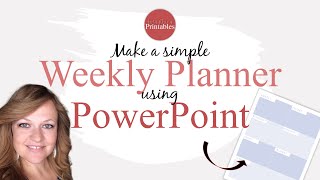 Make a Simple Weekly Planner with PowerPoint [upl. by Mcleod]