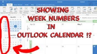 Week numbers in Outlook Calendar  How to display [upl. by Abbottson]