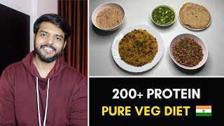 Pure Veg 3500 Calorie Bulking Diet for Students  200gms Protein  🇮🇳 [upl. by Einnek265]