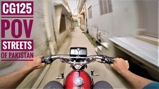 Honda CG125 POV Ride Streets Of Pakistan  Lalamusa City  2020 [upl. by Durwood]