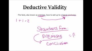 What is Deductive Validity  Logic  Arugument and Reasoning [upl. by Nyad]