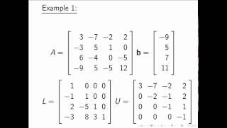 LU matrix factorization  part 1 [upl. by Weyermann]