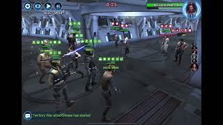 SWGOH TW Rogue One Jyn Erso Omicron vs Resistance [upl. by Seuqirdor]