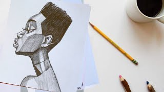 how to draw black people [upl. by Tilagram860]