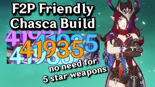 F2P Chasca Build FIRST EVER MultiElement DPS  Genshin Impact [upl. by Barbarese]