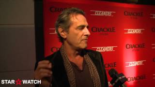 Robin Thomas red carpet interview at quotCleanersquot host screening event [upl. by Nylkaj]