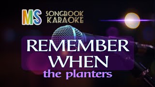 REMEMBER WHEN  THE PLATTERS KARAOKE [upl. by Lemhar]