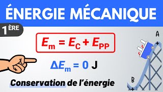 Conservation de lÉNERGIE MÉCANIQUE ✅ 1ère spécialité  Terminale  Physique [upl. by Mercie206]