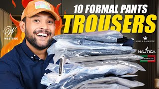 10 Best Formal TrousersPants for OfficeCollege 🔥 Formal Pants Haul 2024  ONE CHANCE [upl. by Recha]