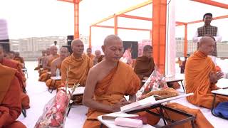 Participating in International Tripitaka Chanting Program 2023 Lucknow Mongsa vlog video [upl. by Nagek]