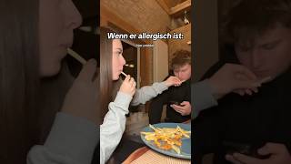 WAS passiert mit IHM😭😂 shortvideo comedy couple lustig funny freund pommes spaß omg [upl. by Munshi8]