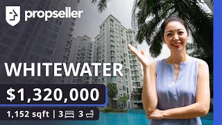 Modern 3BR Corner Unit with Pool Views in Pasir Ris  Propseller Property Tours [upl. by Aerdied]