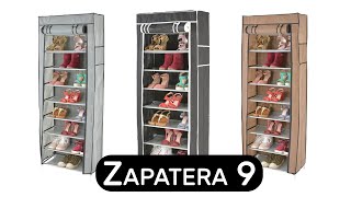 Zapatera 9 Rack para zapatos 27 pares Organizador de calzado [upl. by Akerehs618]