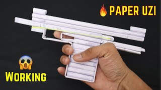 Paper UZI  How to Make a Paper UZI Gun That Shoot Paper Bullets  Notebook Paper Gun  papergun [upl. by Neenaj445]