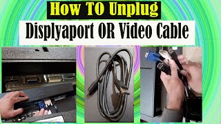 How to Remove display port cable Easy fix to eject a display cabledp youtube cable monitor [upl. by Alram]