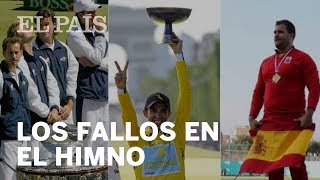 Los fallos más memorables con el himno español en las celebraciones deportivas [upl. by Nawor]