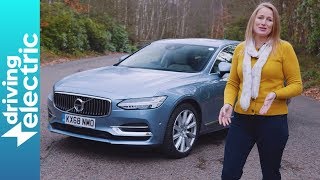 Volvo S90 T8 Twin Engine review – DrivingElectric [upl. by Aislehc318]