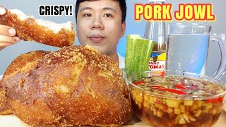 CRISPY PORK JOWL MUKBANG  Sobrang Crispy  Pinoy Mukbang  Mukbang Philippines  Asmr Mukbang Asmr [upl. by Charlene]