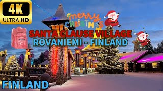 Santa Claus Village In Rovaniemi Lapland Finland At The Arctic Circle In 4k [upl. by Enair]