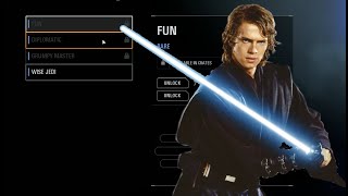 Anakin Emotes With Hayden Christensen Voice Lines  Star Wars Battlefront 2 [upl. by Hornstein]