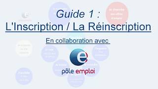 Guide 1  InscriptionRéinscription sur Pôle Emploifr [upl. by Yram]