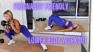 LOWER BODY HOME WORKOUT  Pregnancy friendly [upl. by Ahsen580]