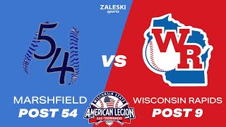 Marshfield vs Wisconsin Rapids  2024 American Legion State Baseball [upl. by Horatius]