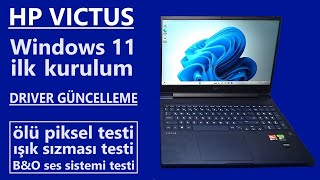 HP VICTUS Freedos Laptop Windows Kurulumu ve Driver Güncelleme [upl. by Cyndy]