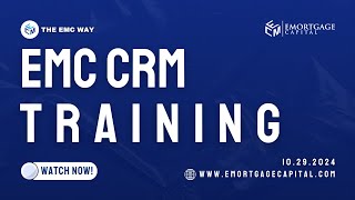 EMC CRM Training  10292024 [upl. by Airretal109]