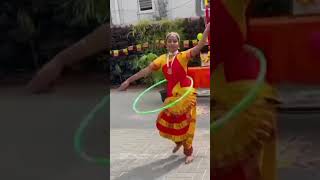 Kannada Rajoyostavam  Hachevu Kannadada Deepa Celebration Dance Classical  Hithiksha  Hulahoop [upl. by Akeimahs400]