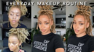 SUPER GLOWY  Affordable Everyday Makeup Routine  WestIndieRay [upl. by Edvard]