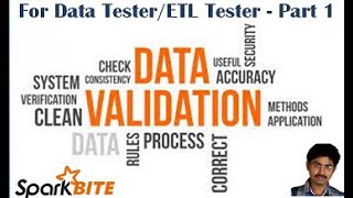 Data validation for Data tester or ETL Tester using Pyspark  Part 1 [upl. by Ymeon]