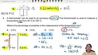 12e Examples Uncertainties and Readings  AS Physical Quantities  Cambridge A Level Physics [upl. by Epilihp]