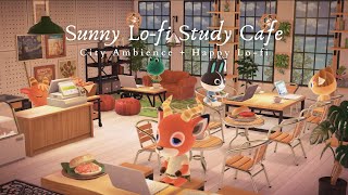 Sunny Lofi Study Café 📖 1 Hour Happy Lofi No Ads to help you focus 🎧 Studying Music  Work Aid [upl. by Belicia508]