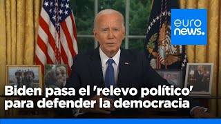 Joe Biden pasa el relevo político para defender la democracia [upl. by Marala864]