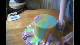 How to Tie Dye Fondant and The Mat Demonstration [upl. by Woodsum933]