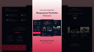 Responsive Portfolio Website Using HTML CSS And JavaScript From Scratch webdevelop webdesign [upl. by Nicky711]