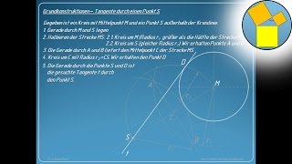 Grundkonstruktionen  Tangente durch einen Punkt  Teil 2  Rueff [upl. by Miarfe879]