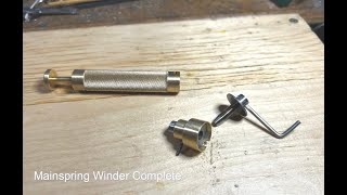 Homemade Mainspring Winder [upl. by Ahsilla]