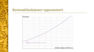 S2  Modeller  Kostnadsfunksjon og enhetskostnad [upl. by Notled]