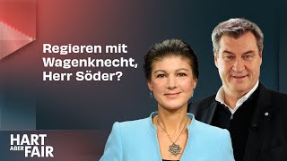 Markus Söder im Interview über Wagenknecht und Merz  hart aber fair [upl. by Noell]