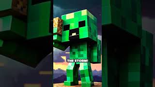 minecraft minecraftshorts ☔️ Minecraft Mobs Reaction to Bad Weather ☔️ [upl. by Suryc]