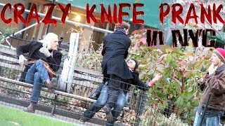 Creepy Bloody Knife Prank in NYC Police show up Public Pranks S01E02 [upl. by Leander]