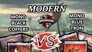 Mono Black Coffers VS Mono Blue Tron MTG Modern [upl. by Anilrahc]