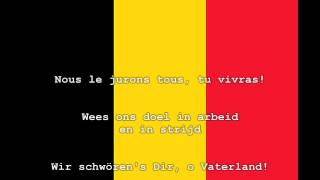 National Anthem of Belgium Instrumental with lyrics [upl. by Doloritas]