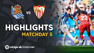 Resumen de Real Sociedad vs Sevilla FC 00 [upl. by Aicenaj]