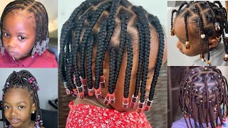 Latest Short Bob Braids With Beads For kidsToddlers 😱🔥 Baby Girls Hairstyles [upl. by Moran793]